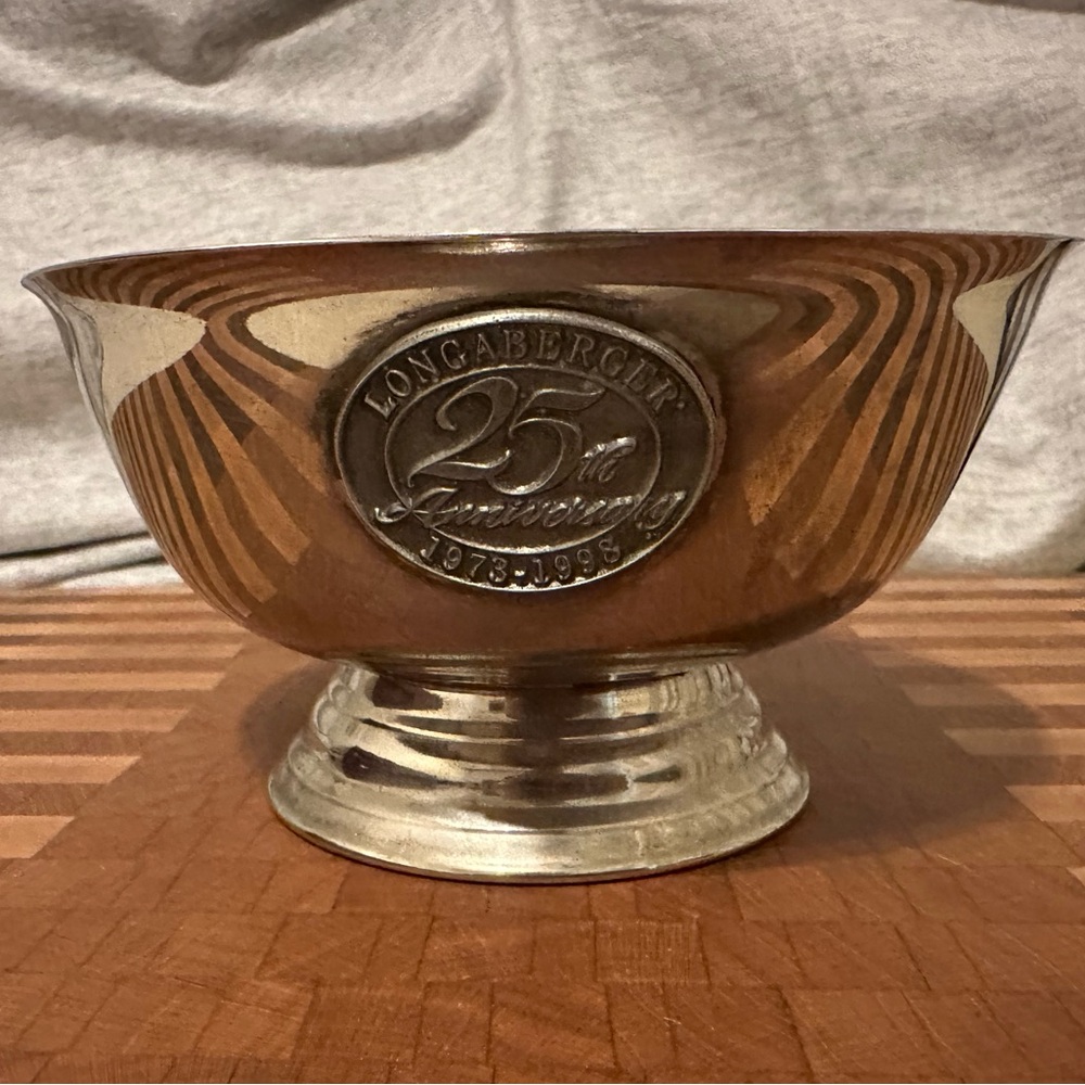 Longaberger Silver 25th Anniversary Bowl